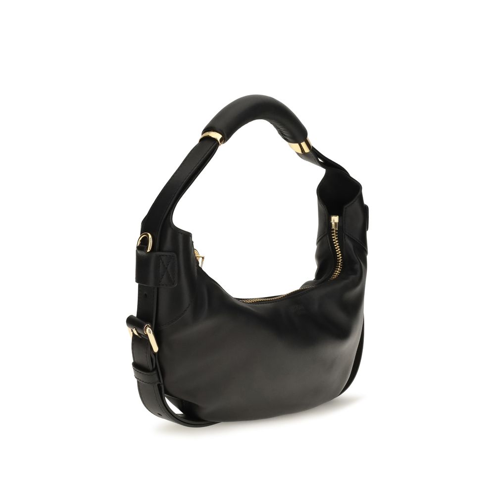 Bolso de piel de becerro negra Bos Taurus