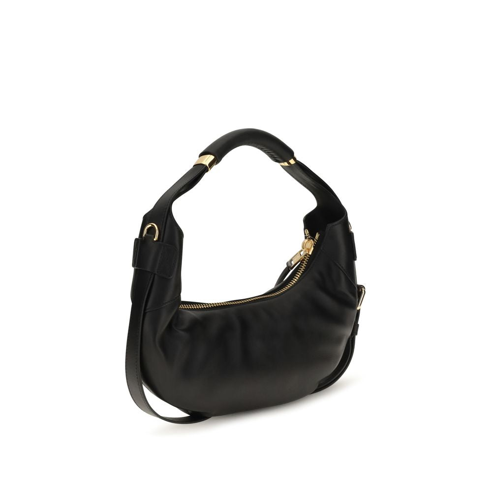 Bolso de piel de becerro negra Bos Taurus