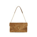 Schultertasche aus beigefarbenem Wildleder