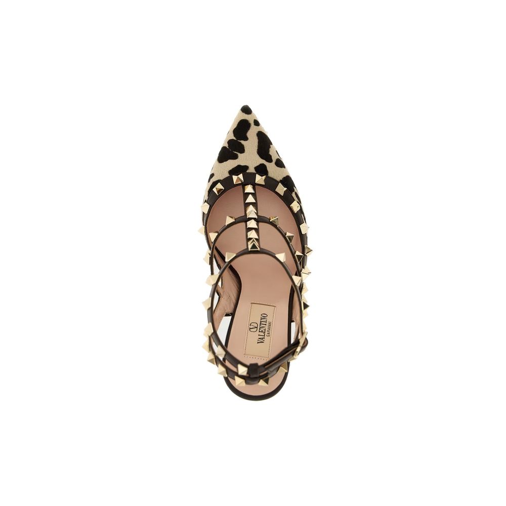 Bruine pumps met hoge hak van kalfsleer