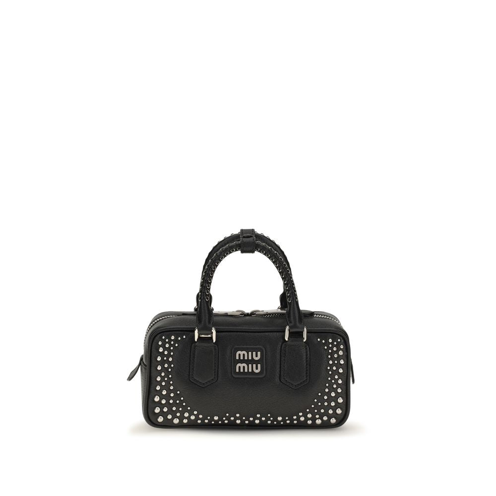 Bolso de hombro de piel de becerro negra Bos Taurus