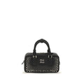 Bolso de hombro de piel de becerro negra Bos Taurus