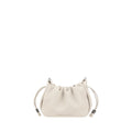 Bolso de hombro de piel de becerro beige Bos Taurus