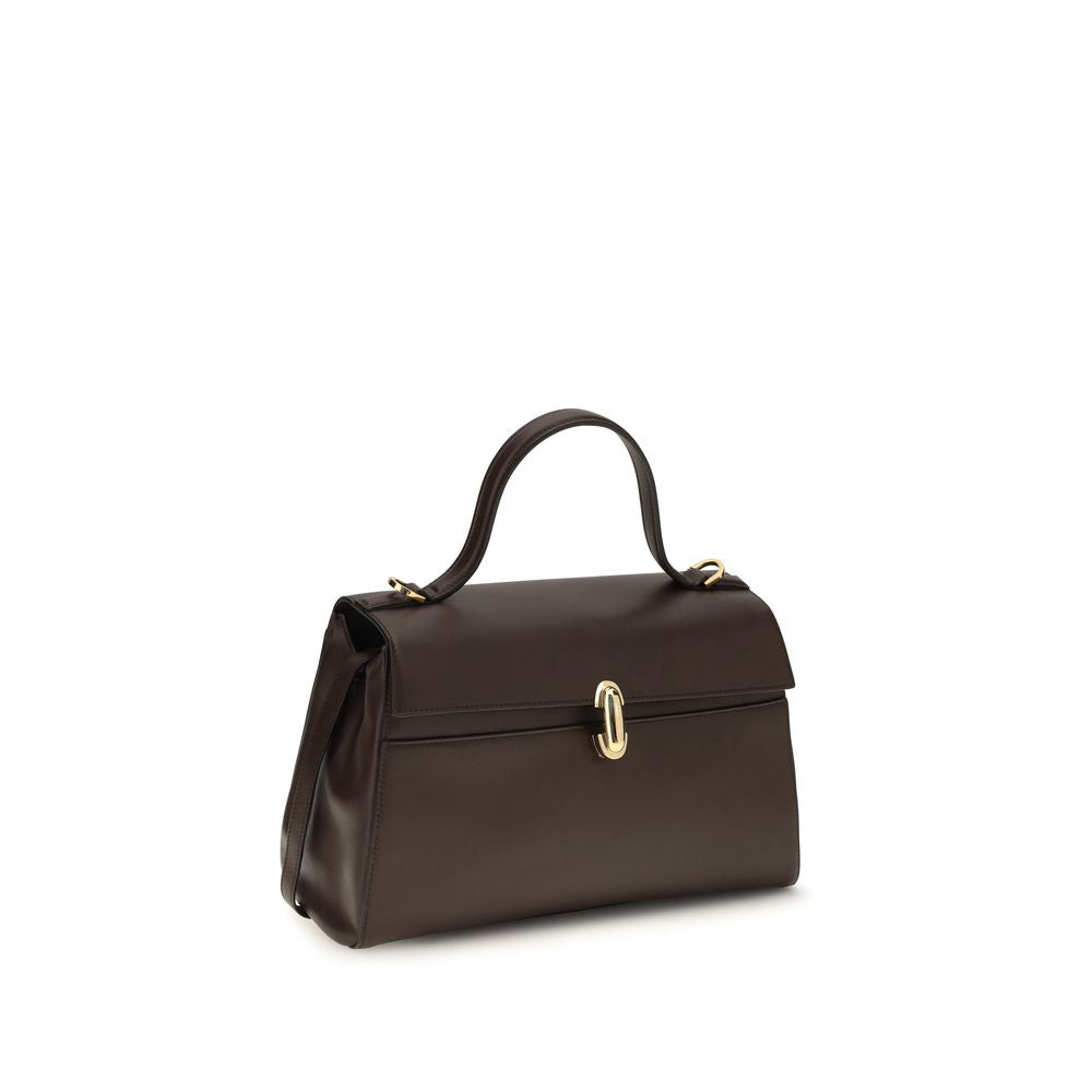 Bolso de hombro de piel de ternera marrón Bos Taurus