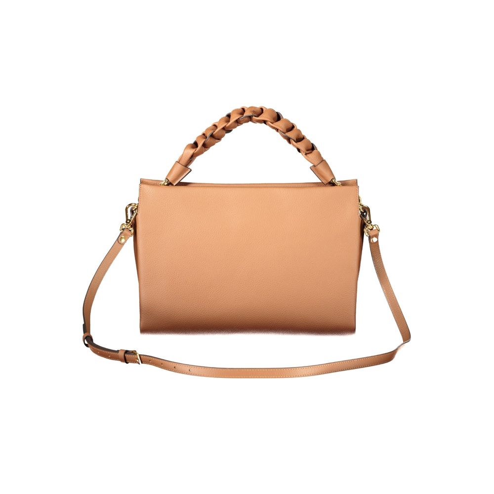 Braune Lederhandtasche