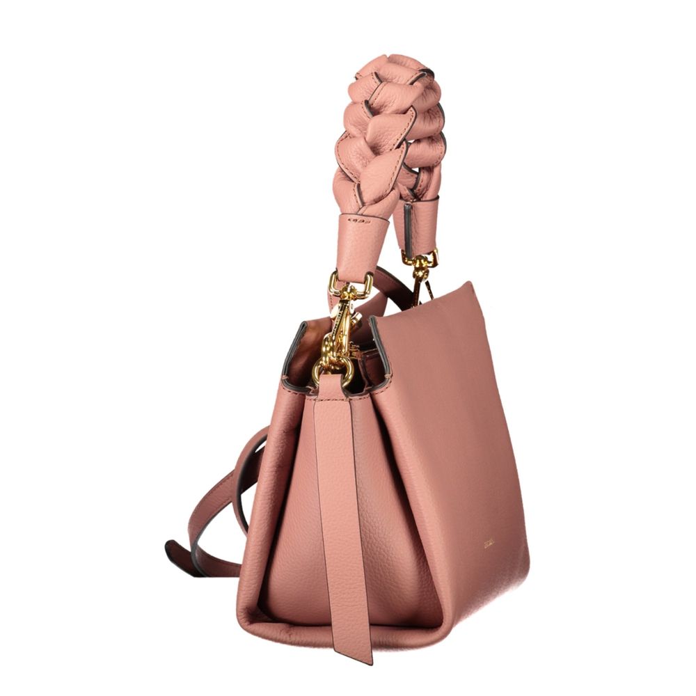Rosa Lederhandtasche