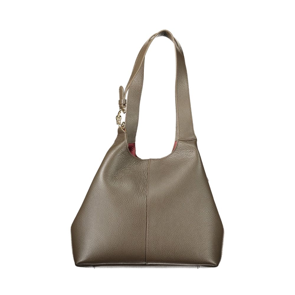 Braune Lederhandtasche
