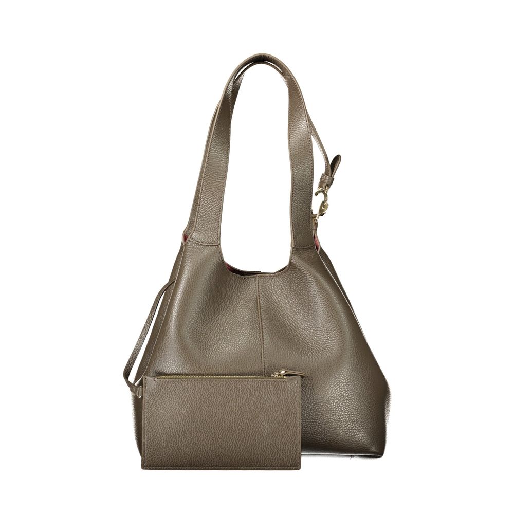 Braune Lederhandtasche