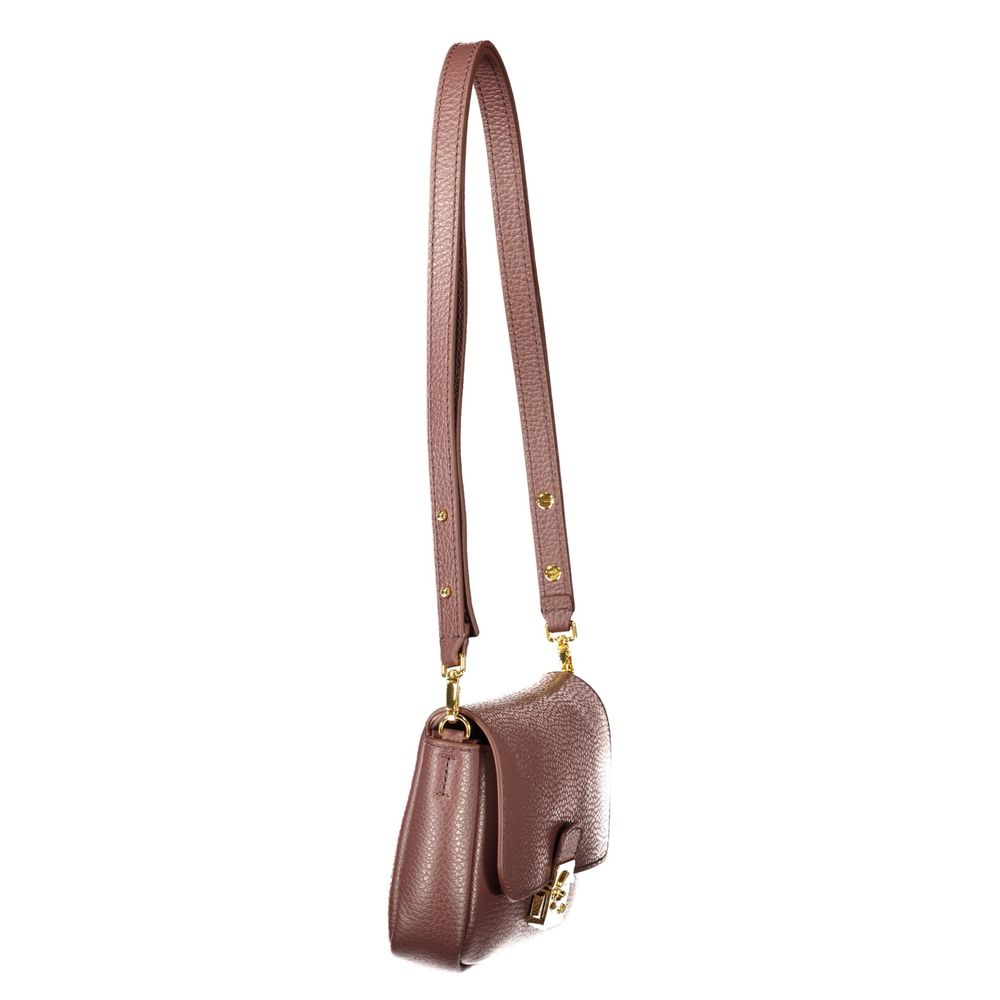 Braune Lederhandtasche
