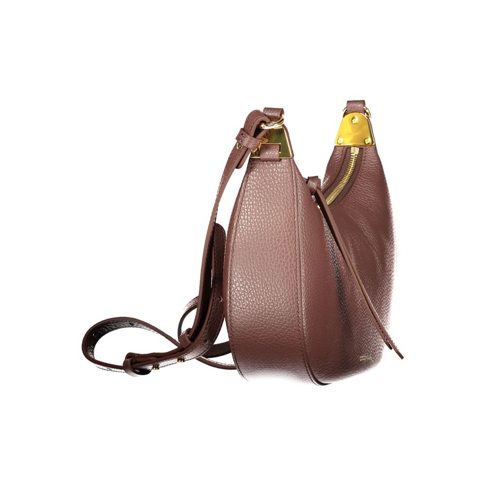 Braune Lederhandtasche
