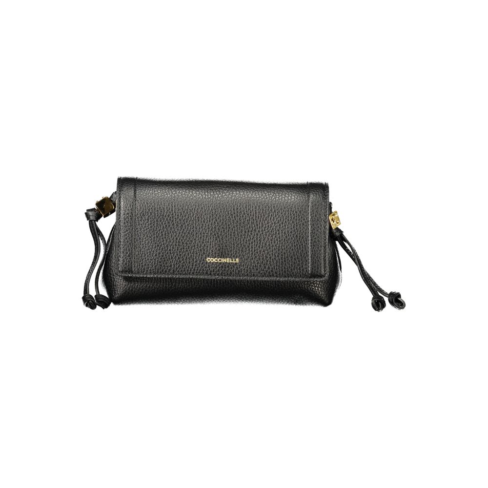 Schwarze Lederhandtasche