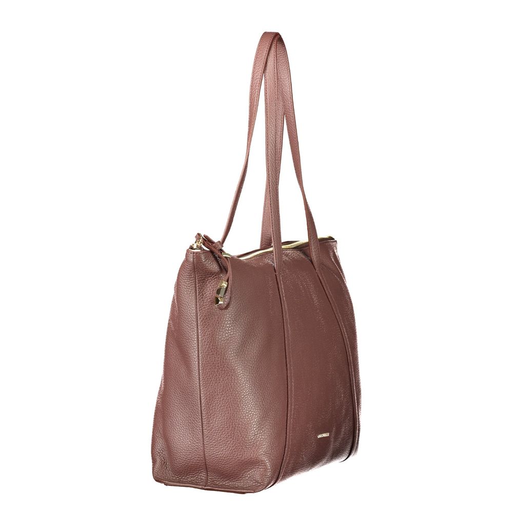 Braune Lederhandtasche