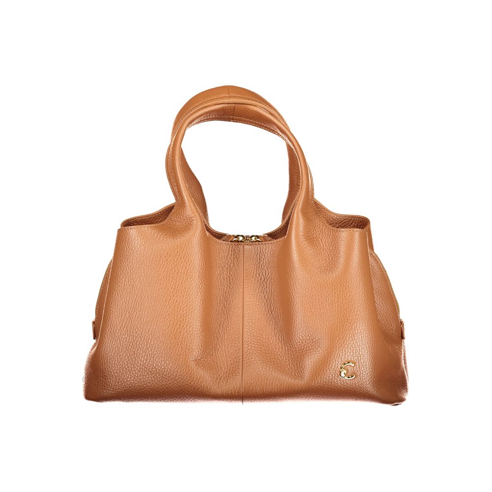 Braune Lederhandtasche