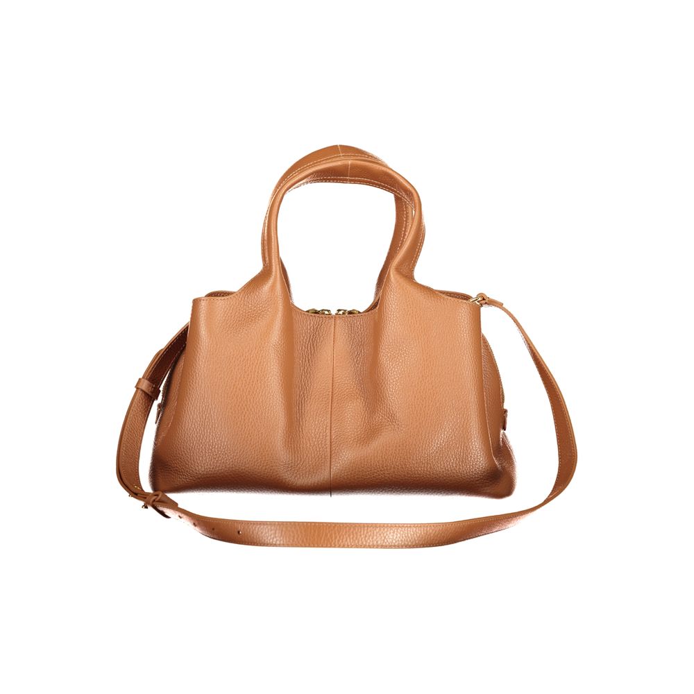 Braune Lederhandtasche