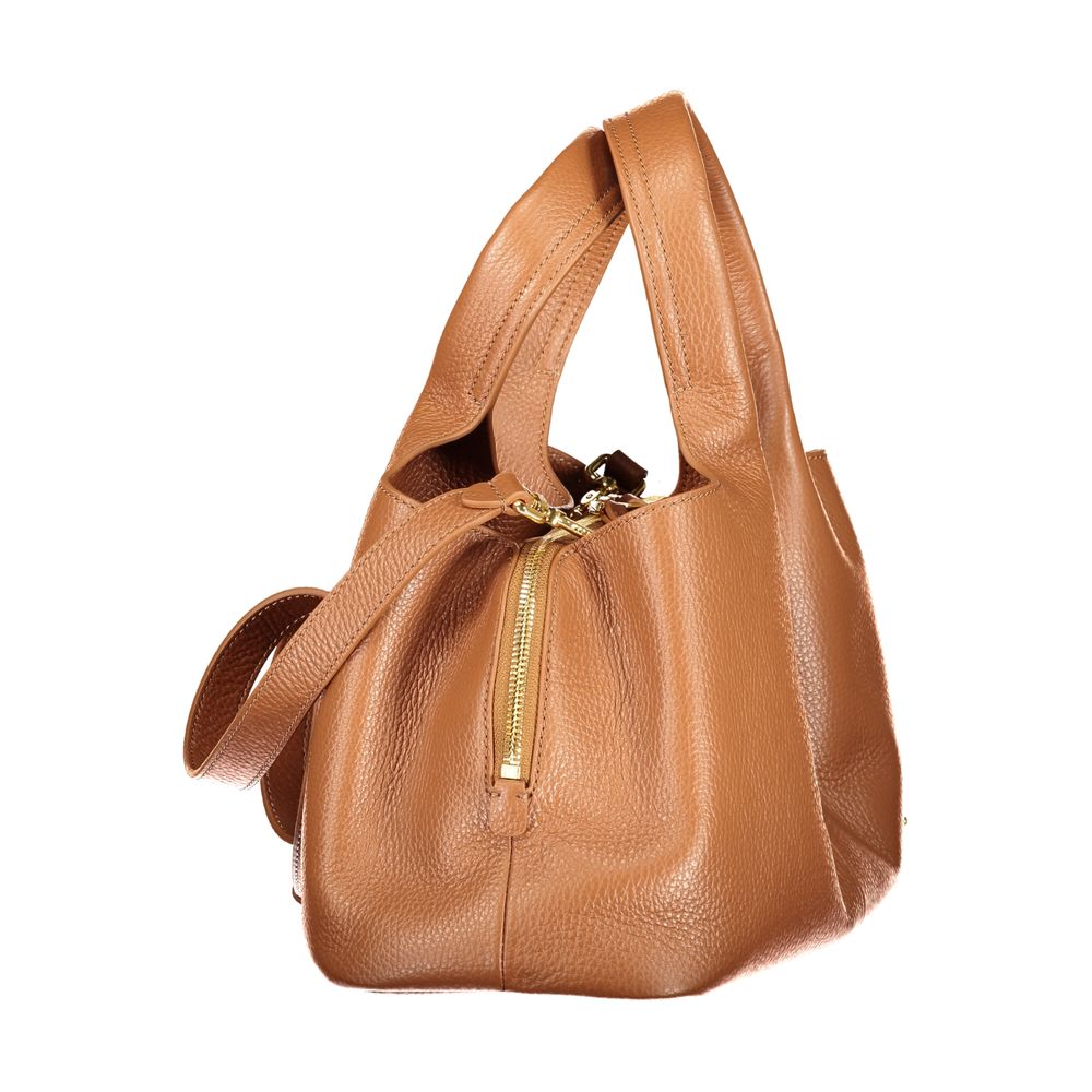 Braune Lederhandtasche