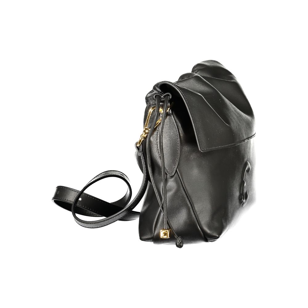 Bolso de mano de piel negra