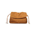 Bolso de mano de cuero marrón
