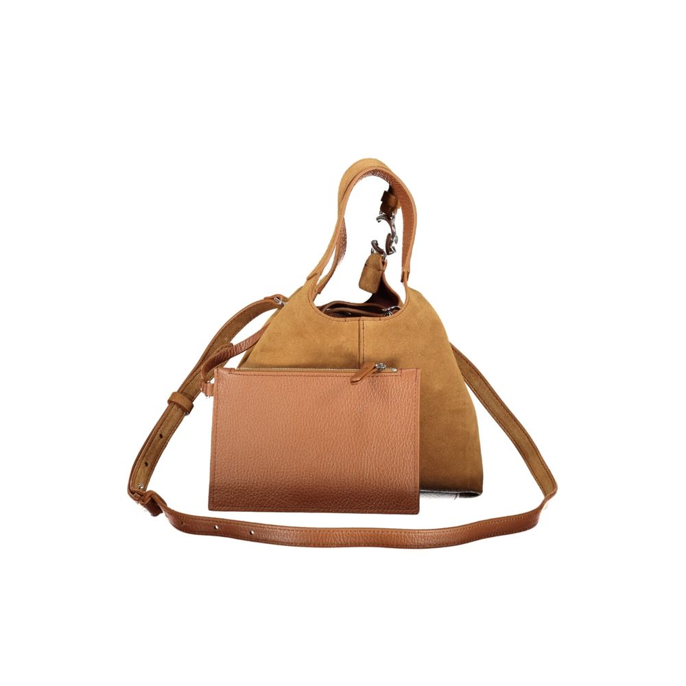 Braune Lederhandtasche