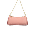 Bolso de mano de cuero rosa