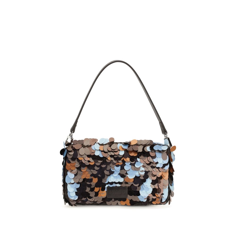 Bolso de hombro de marabú multicolor