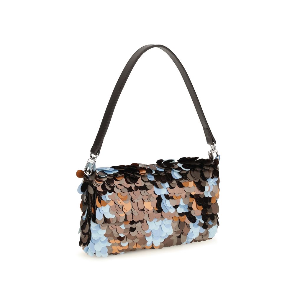 Bolso de hombro de marabú multicolor