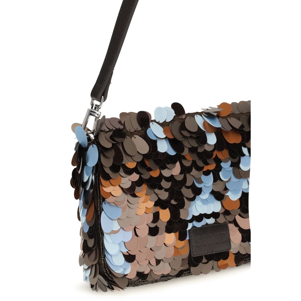 Bolso de hombro de marabú multicolor