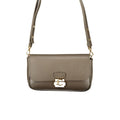 Bolso de mano de cuero marrón