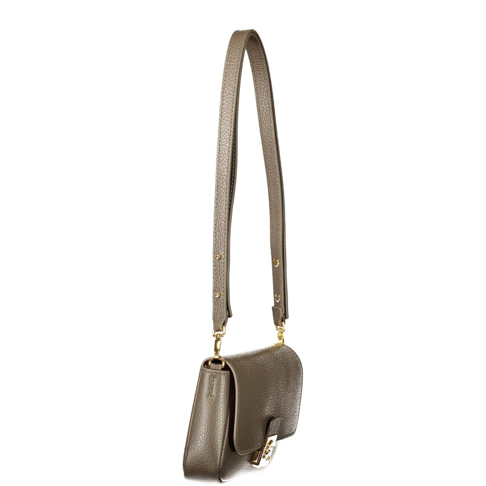 Bolso de mano de cuero marrón