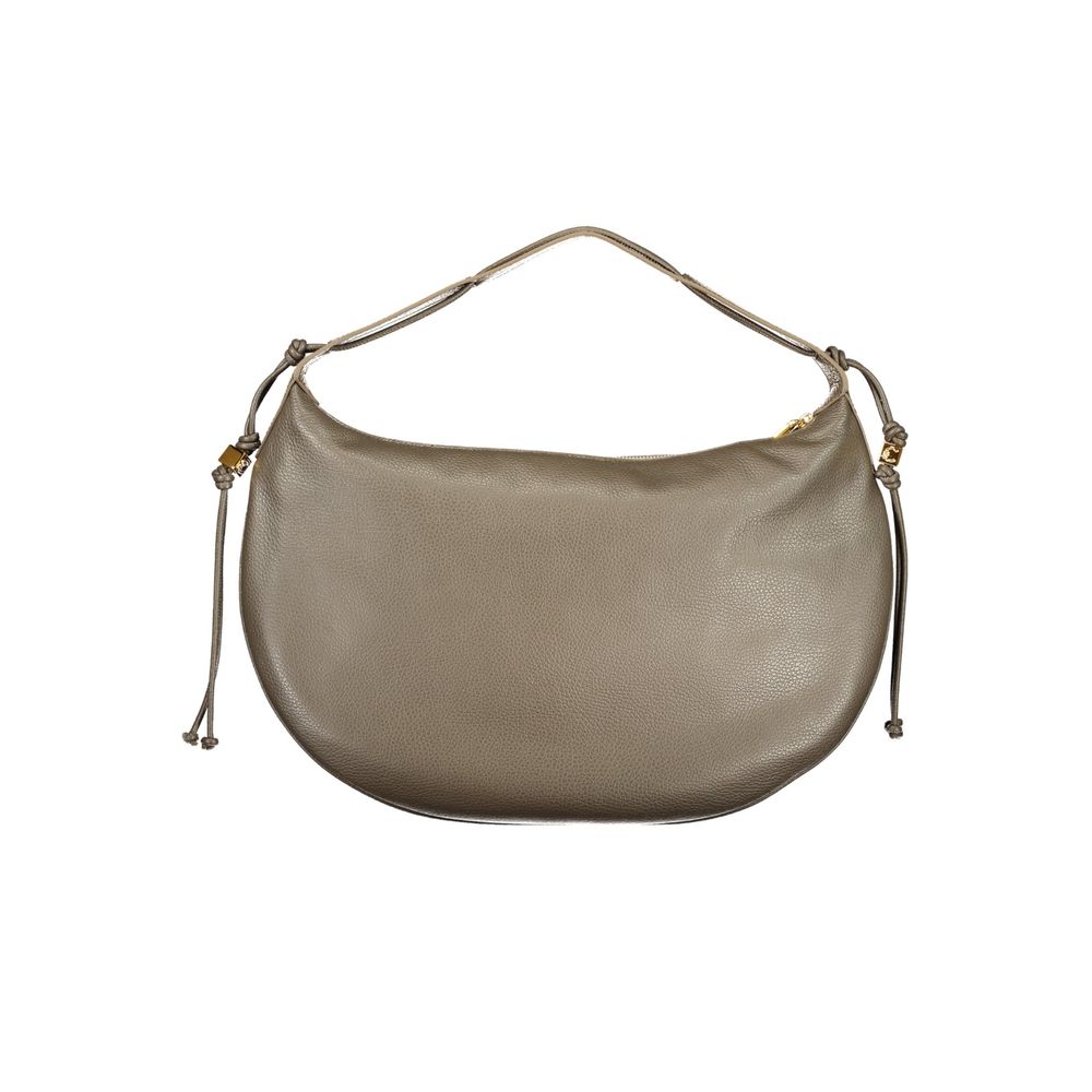 Bolso de mano de cuero marrón