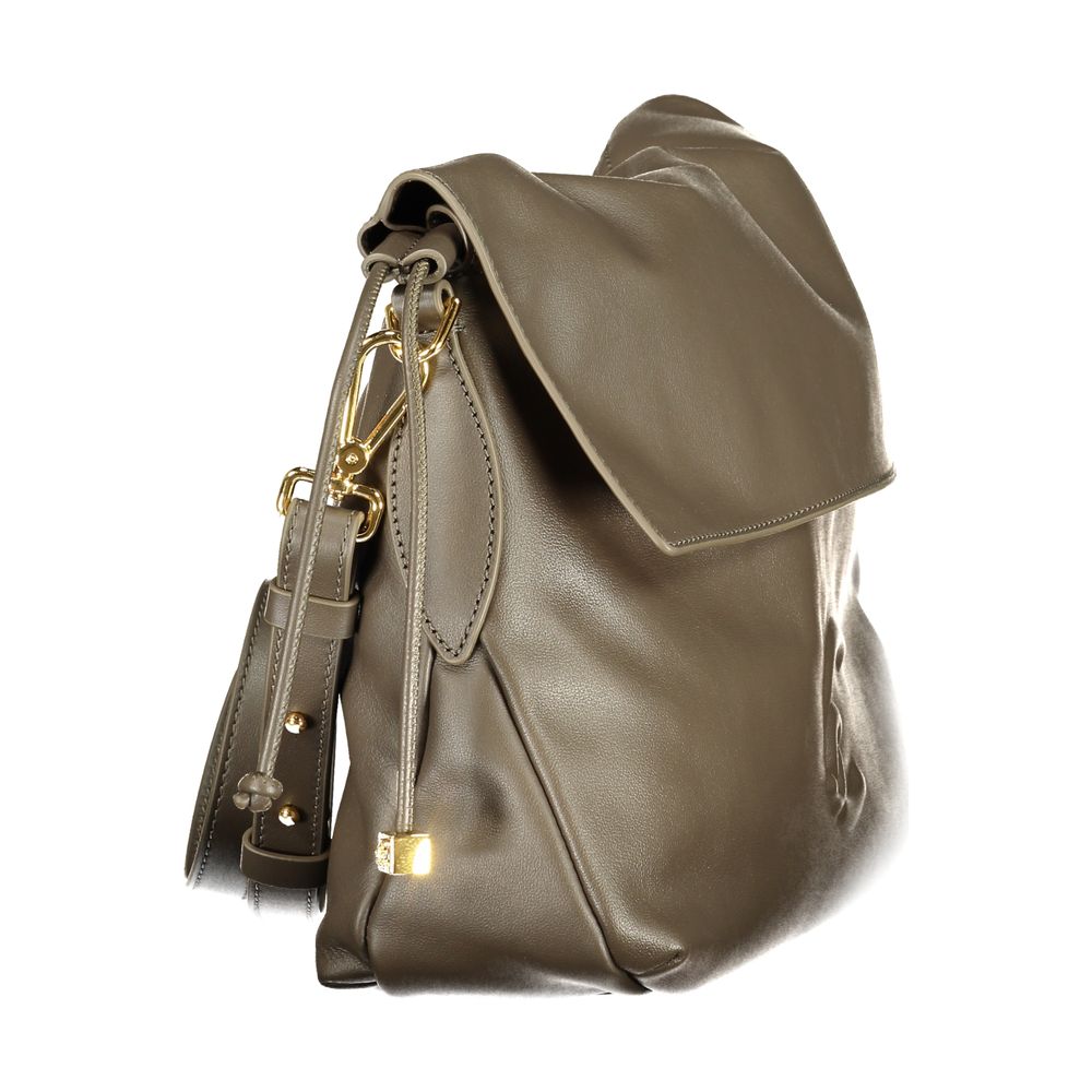 Bolso de piel marrón para mujer