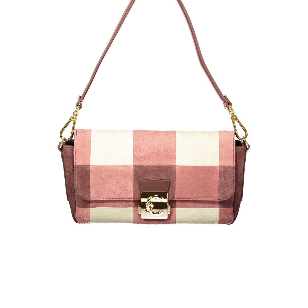 Roze leren dames tas