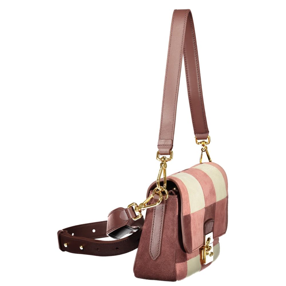 Roze leren dames tas