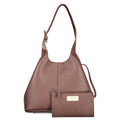 Bolso de piel marrón para mujer