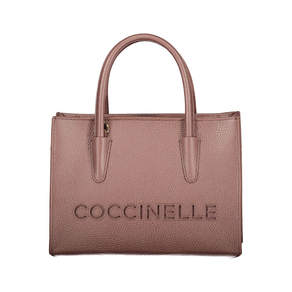 Bolso de mano de cuero marrón