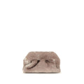 Bolso de mano de piel sintética beige