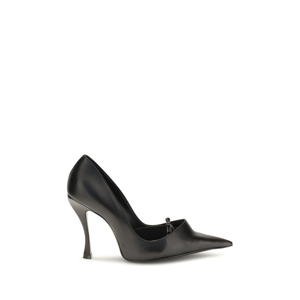 Zapatos de tacón alto de cordero negro Ovis Aries