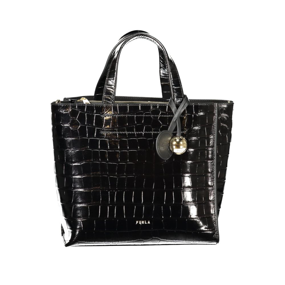 Bolso de piel negro para mujer