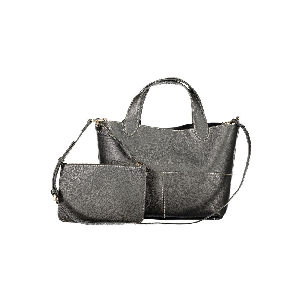 Schwarze Ledertasche für Damen