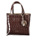Bolso de piel marrón para mujer