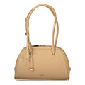 Beige Damenhandtasche aus Leder