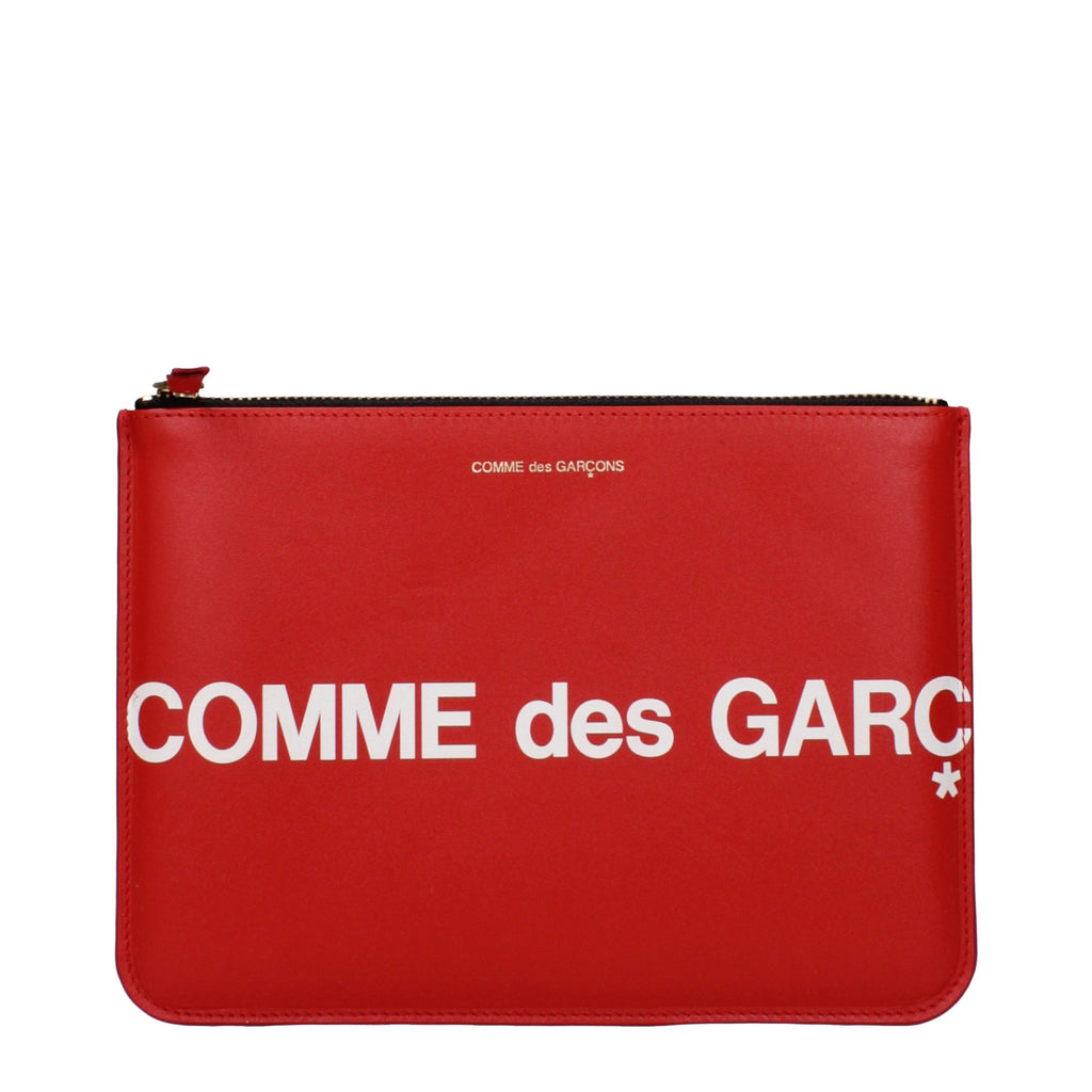 Bolso de mano de piel rojo