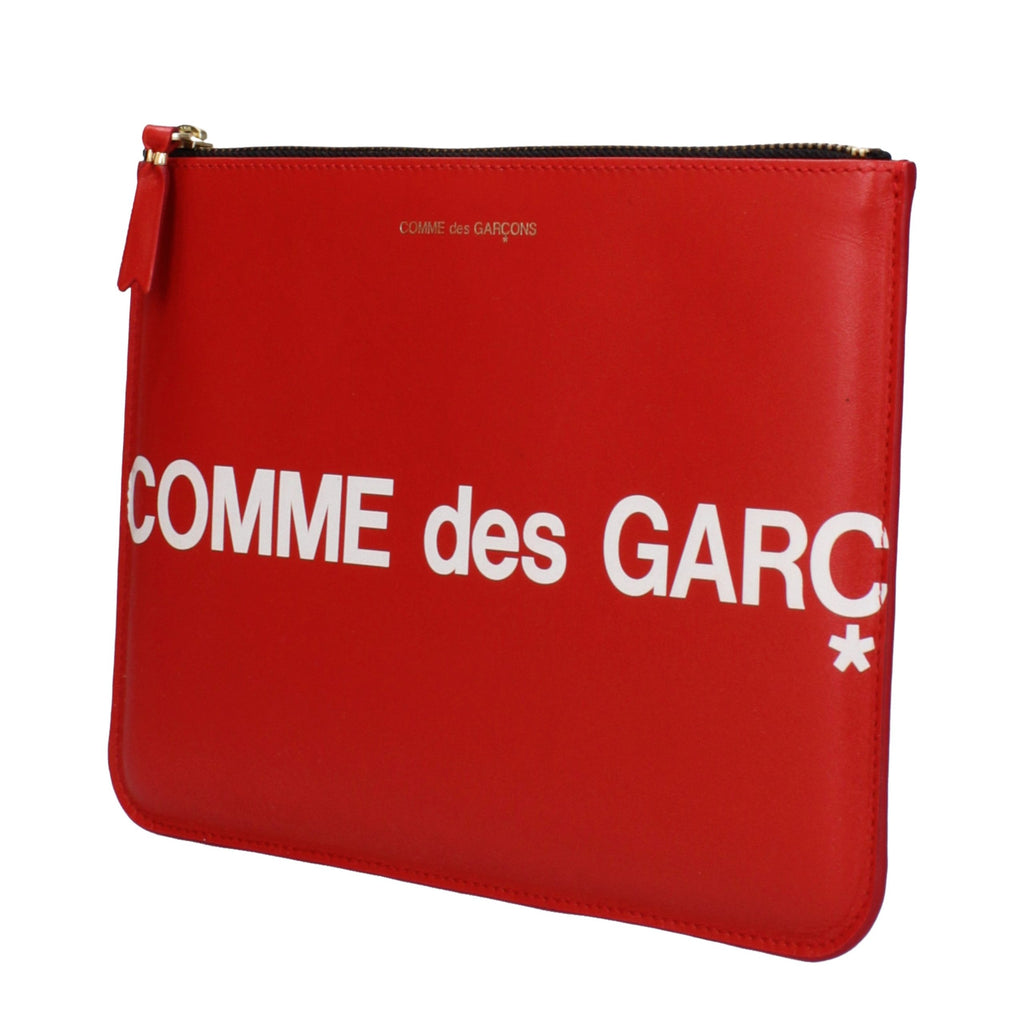 Bolso de mano de piel rojo