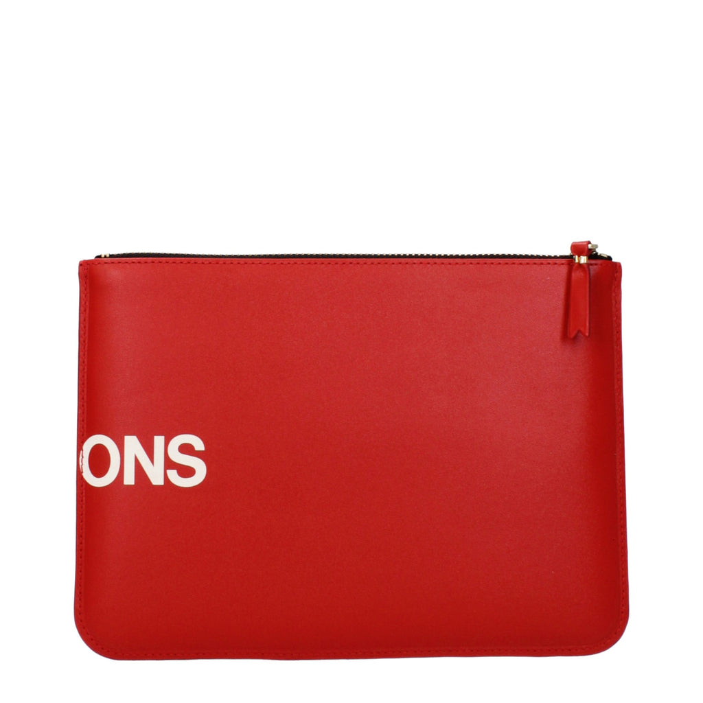 Bolso de mano de piel rojo
