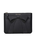 Black Leather Clutch Bag