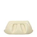 Beige leren clutch