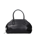 Schwarze Lederhandtasche