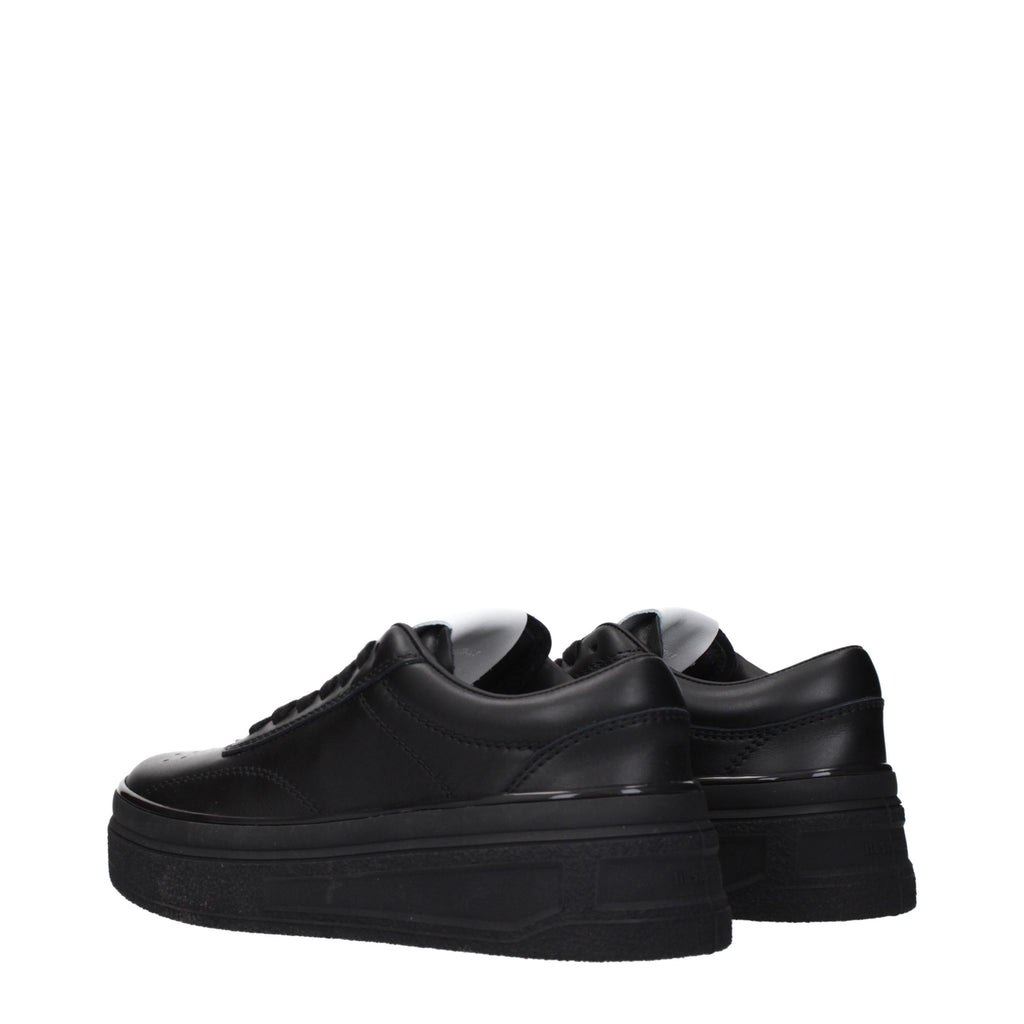 Zapatillas de plataforma de cuero negro