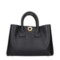 Schwarze Lederhandtasche