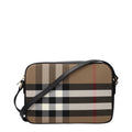Beige stoffen crossbodytas