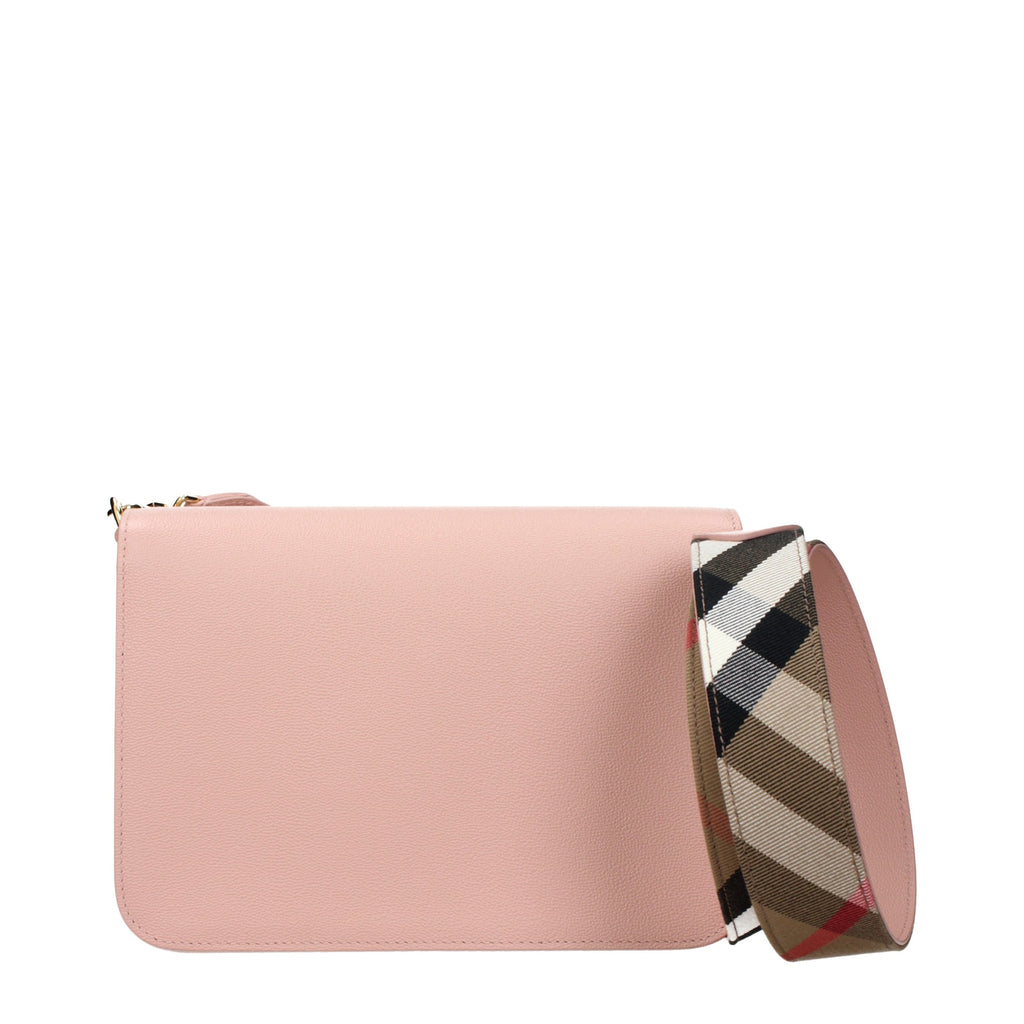 Roze leren crossbodytas